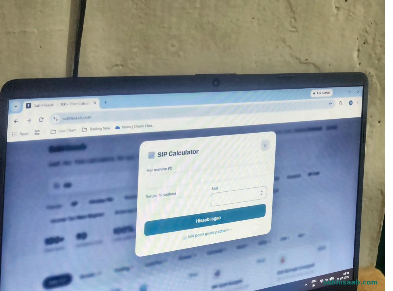 SIP Calculator form — Sab Hisaab